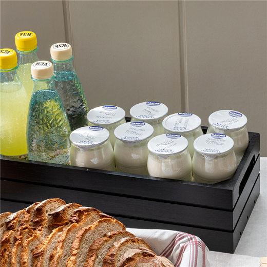 Boîte pour buffet gastronorm en bambou NOIR 2/4 - 53x16.2 cm - hauteur 10 cm