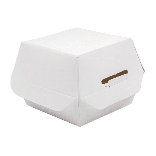 Mini Coque burger BLANC 5,3x5,7x5 cm - carton de 500 unités