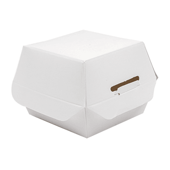 Mini Coque burger BLANC 5,3x5,7x5 cm - carton de 500 unités
