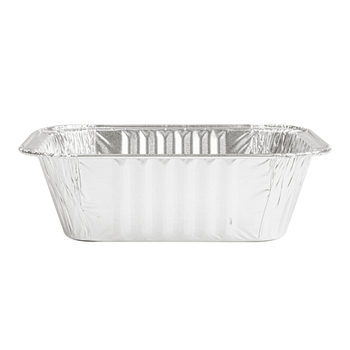 Barquette rectangulaire en aluminium - 500 ml - 15x12.5x4.3(h)cm - Carton de 2200 unités