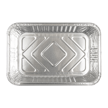 Barquette rectangulaire en aluminium - 770 ml - 21x14x3.7(h)cm - Carton de 1000 unités