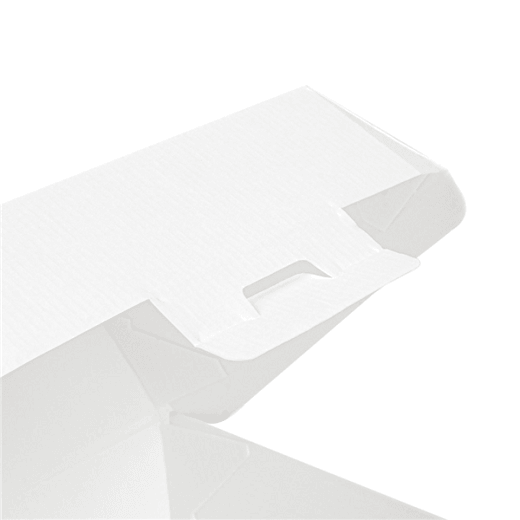 Coque burger standard en carton nano-micro BLANCHE 13x12.5x6.2 cm - carton de 450 unités