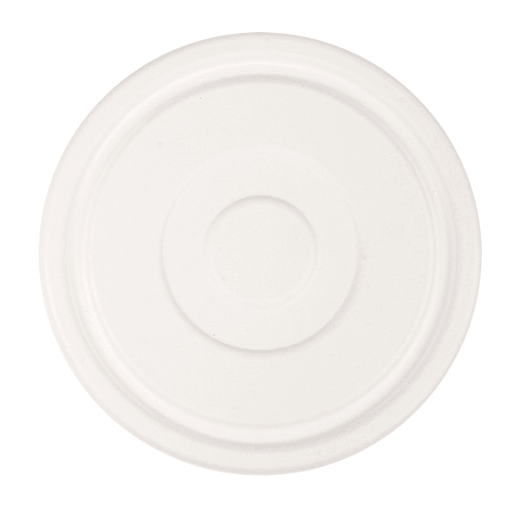 Couvercle pour saladier 750 ml en cellulose naturelle fibre de canne à sucre  - Blanc - carton de 600 unités