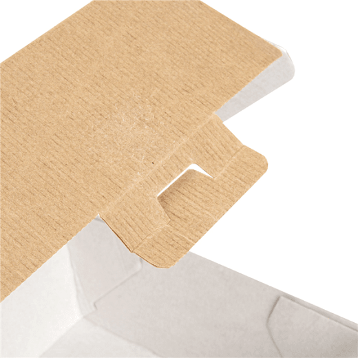 Coque burger jumbo en carton nano-micro KRAFT 13x12.5x9 cm - carton de 500 unités