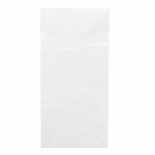 Serviette kangourou 2 plis 40x40cm BLANCHE - Paquet de 50 unités