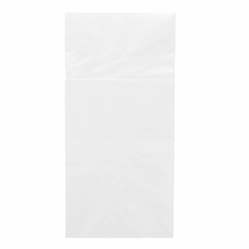 Serviette kangourou 2 plis 40x40cm BLANCHE - Paquet de 50 unités