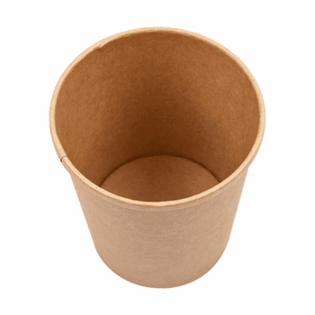 Récipient en carton double paroi avec couvercle KRAFT neutre 960 ml - paquet de 25 unités