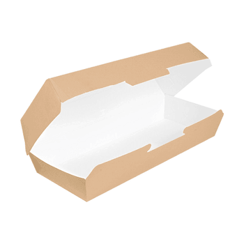 Coque Panini en carton nano-micro KRAFT 26x12x7 cm - paquet de 50 unités