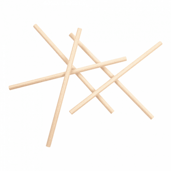 Paille droite couleur kraft en PAPIER recyclable 0.8 x 21 cm - paquet de 250 pailles