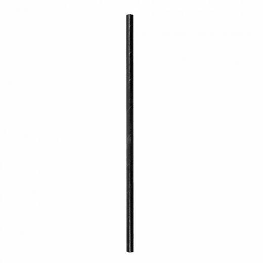 Paille droite en sachet individuel noires en PAPIER recyclable 0.6 x 21 cm - paquet de 250 pailles