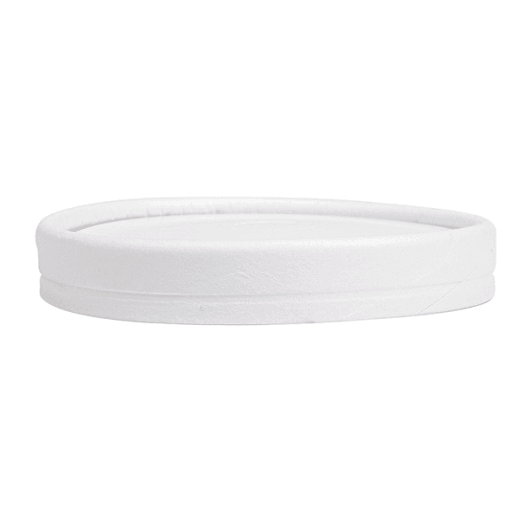Couvercle BLANC en carton pour gobelet a café 36/48 cl - paquet de 50 unités