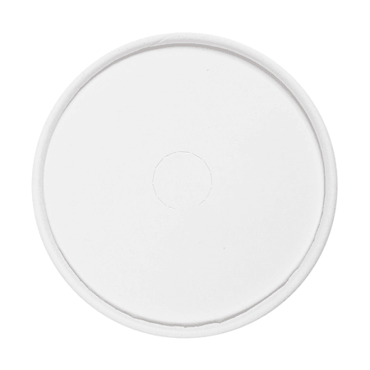 Couvercle BLANC en carton pour gobelet a café 36/48 cl - paquet de 50 unités