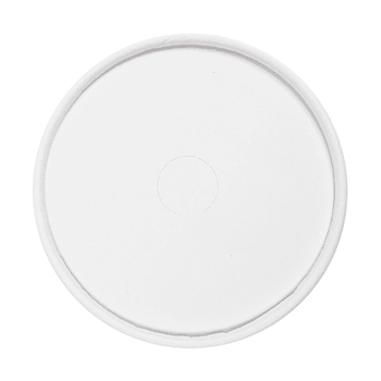 Couvercle BLANC en carton pour gobelet a café 36/48 cl - paquet de 50 unités