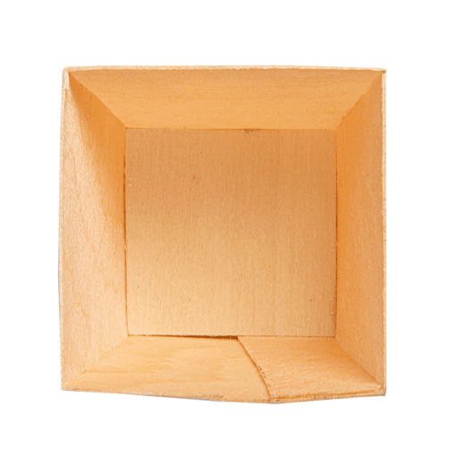 Verrine carrée en bois de pin 4.5x4.5x4.5 cm - pack de 50 unités