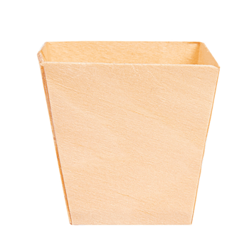 Verrine carrée en bois de pin 4.5x4.5x4.5 cm - pack de 50 unités