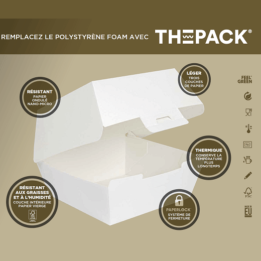 Coque Panini en carton nano-micro BLANCHE 26x12x7 cm - carton de 300 unités