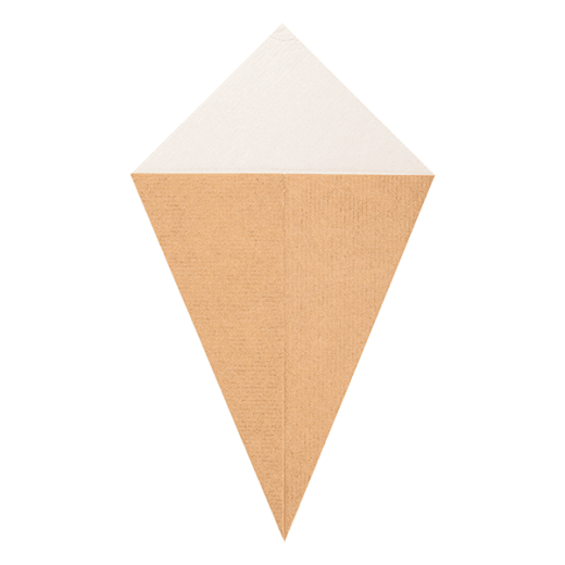 Cornet pour frites ou churros en carton ondulé nano-micro 100g - paquet de 200 unités