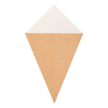 Cornet pour frites ou churros en carton ondulé nano-micro 100g - paquet de 200 unités