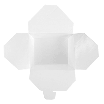 Boîte américaine étanche en carton nano-micro Blanche 780 ml - carton de 500 unités