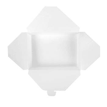 Boîte américaine étanche en carton nano-micro Blanche 1470 ml - carton de 300 unités