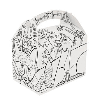 Boite pour les enfants - Modèle à colorier - pour vente à emporter 15.5x10.5x17.5(h) cm - carton de 300 unités