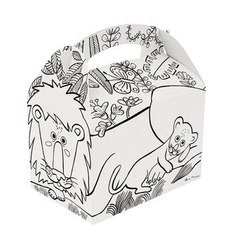 Boite pour les enfants - Modèle à colorier - pour vente à emporter 15.5x10.5x17.5(h) cm - carton de 300 unités