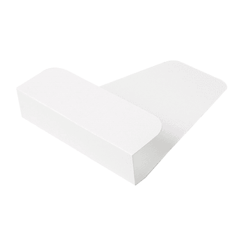 Attrape pizza en carton ondulé nano micro BLANC - 12 x 15.4 x 2.7 cm - carton de 1600 unités