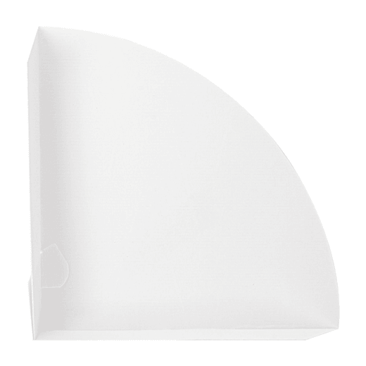 Barquette à crêpe en carton ondulé nano micro BLANC - 17 x 17 x 2.5 cm - carton de 800 unités