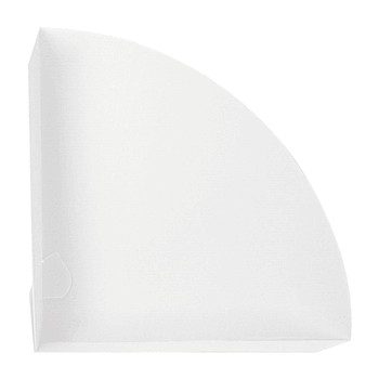 Barquette à crêpe en carton ondulé nano micro BLANC - 17 x 17 x 2.5 cm - carton de 800 unités