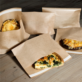 Sachet kraft autoadhésif avec base large 21x17/11x3 cm  - pack de 100 unités