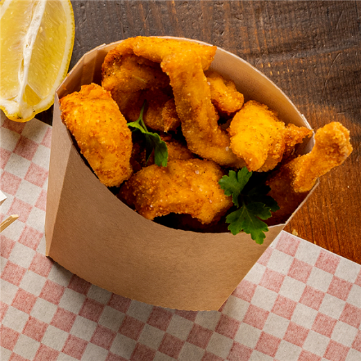 Pochette à frites MARRON en carton nano-micro 165g - 13.5x8.5x16cm - carton de 1200 unités