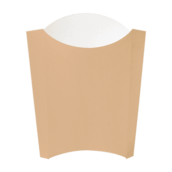 Pochette à frites MARRON en carton nano-micro 165g - 13.5x8.5x16cm - carton de 1200 unités