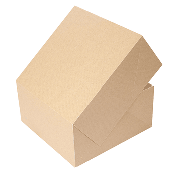 Boîte pâtissière MARRON 24x24x12(h) cm - carton de 100 unités