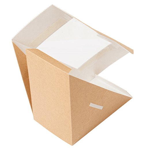 Boîte sandwich triangle double en carton nano-micro avec fenêtre - 12.4x12.4x7.5cm - carton de 500 unités