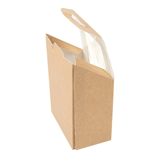 Boîte wraps et tacos en carton nano-micro avec fenêtre - 9.2x5.1x9.2x12.5cm - carton de 600 unités
