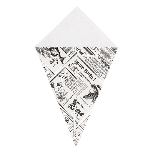 Cornet pour frites ou churros TIMES en carton ondulé nano-micro 250g - paquet de 200 unités