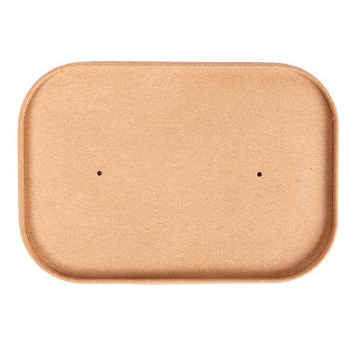 Couvercle en carton pour bac rectangulaire pour glaces KRAFT neutre - paquet de 50 unités