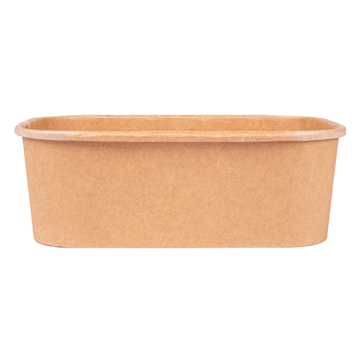 Bac rectangulaire pour glaces KRAFT neutre 750 ml - pack de 50 unités