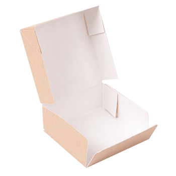 Boîte KRAFT en carton nano-micro pour macarons ou sushi  10x10x4 cm - carton de 400 unités