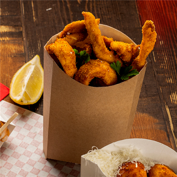 Pochette à frites en carton nano-micro 190g - 14.5x9.5x18cm - carton de 1200 unités