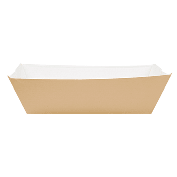 Barquette à frites carton ondulé MARRON nano-micro 180g - 9.2 x 5.3 x 3.4 cm - paquet de 200 unités