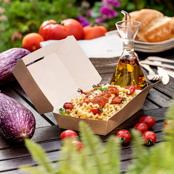 Mini Lunch Box en carton nano-micro Marron 19.5x11.5x6.5 cm - carton de 300 unités