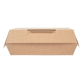 Mini Lunch Box en carton nano-micro Marron 19.5x11.5x6.5 cm - carton de 300 unités