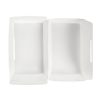 Mini Lunch Box en carton nano-micro Blanc 19.5x11.5x6.5 cm - carton de 300 unités