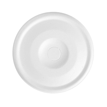 Couvercle écologique en BAGASSE BLANC  avec pré découpe pour paille pour gobelet 24 et 36 cl - carton de 1000 unités