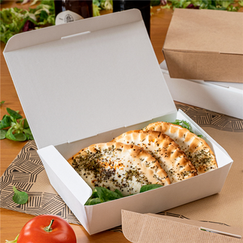 Lunch Box en carton nano-micro Blanche 21x18x5.5cm - carton de 360 unités