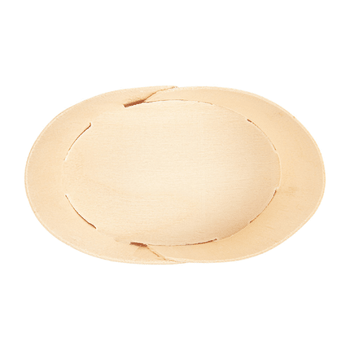 Barquette ovale en bois 10.3 x 6 x 5.3 cm - carton de 200 unités