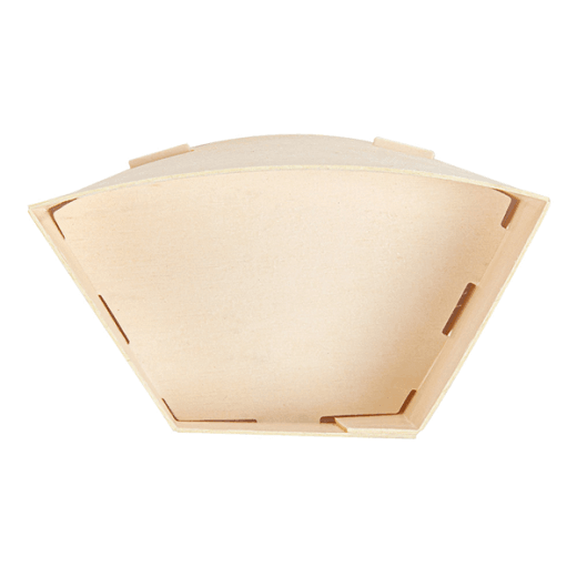 Barquette arrondie en bois 10.5 x 6.2 x 3.5 cm - carton de 200 unités