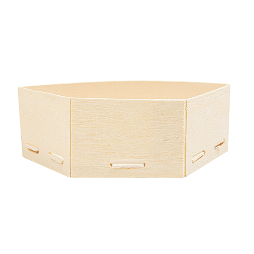 Barquette arrondie en bois 10.5 x 6.2 x 3.5 cm - carton de 200 unités