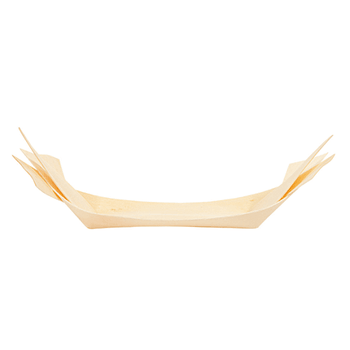 Barquette pirogue en bois 16.5 x 5.5 x 0.8 cm - carton de 200 unités